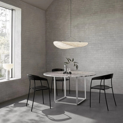 RenéeLux LED Hanglamp in Metaal en Witte Kunstzijde