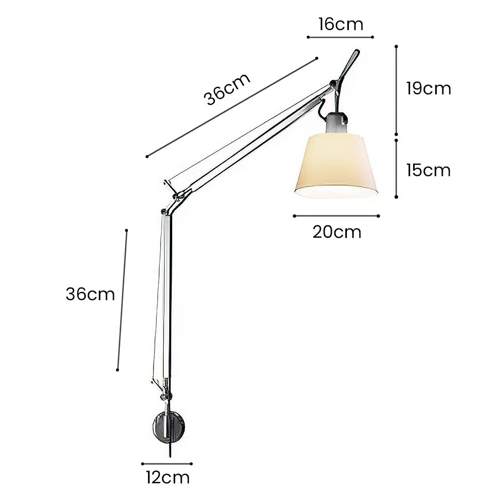 FlexiZilver - Draaibare Zilveren Wandlamp