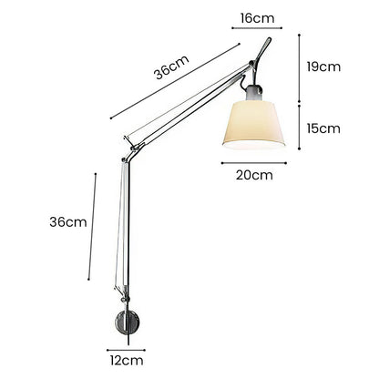 FlexiZilver - Draaibare Zilveren Wandlamp