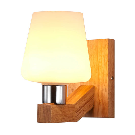 GlasHoutLicht – Nordic Wandlamp met Glas en Hout