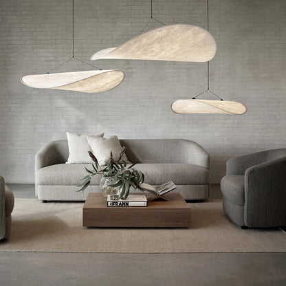 RenéeLux LED Hanglamp in Metaal en Witte Kunstzijde