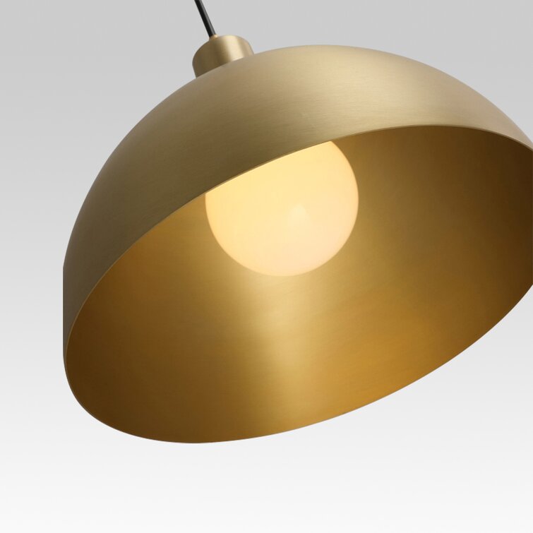 MessingKoepel - Mid-Century Moderne Koepel Hanglamp