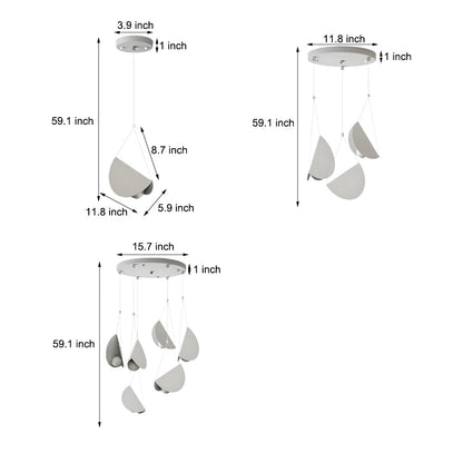 GlideLicht - Strakke Witte Minimalistische Hanglamp