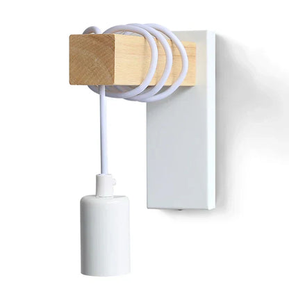 HoutStaal - Moderne Wandlamp van Hout en Metaal