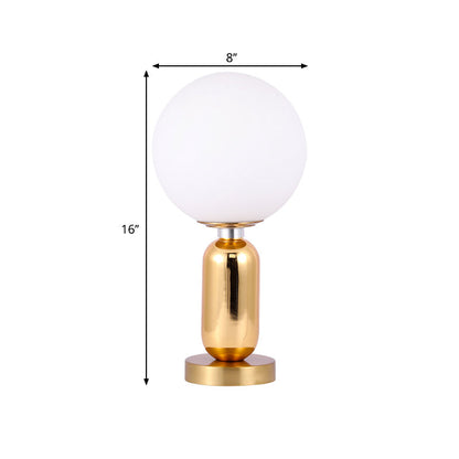 GloBol - Stijlvolle Glazen Bol Lamp met Gouden Metalen Voet