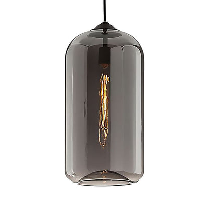 GlasLuxe - Moderne Brede Hanglamp met Zwarte Afwerking