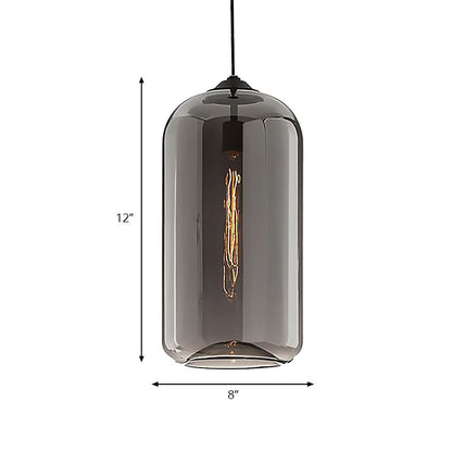 GlasLuxe - Moderne Brede Hanglamp met Zwarte Afwerking