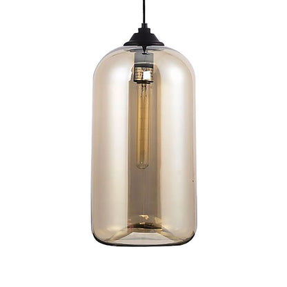 GlasLuxe - Moderne Brede Hanglamp met Zwarte Afwerking