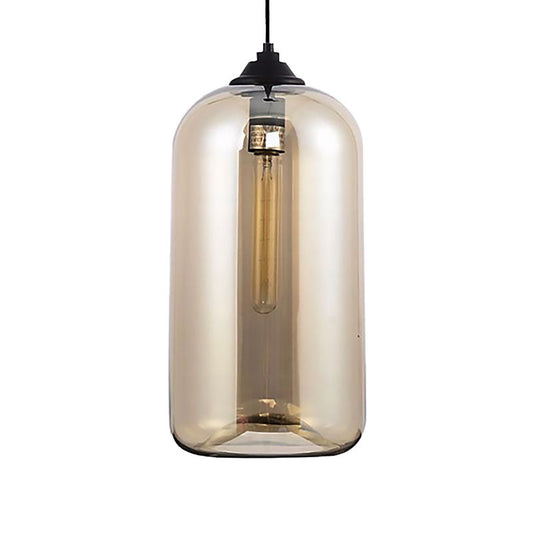 GlasLuxe - Moderne Brede Hanglamp met Zwarte Afwerking