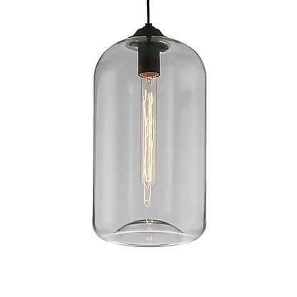 GlasLuxe - Moderne Brede Hanglamp met Zwarte Afwerking