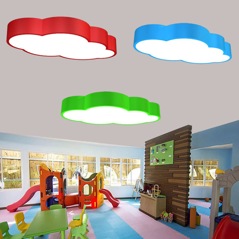 WolkLicht - Speelse Kinderkamer Plafondlamp in Rood, Geel en Blauw