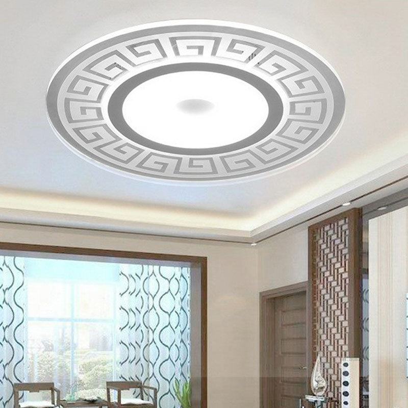 Acrylic GreekKey Ceiling Fixture