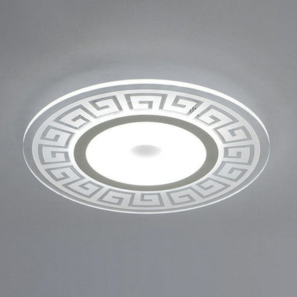 Acrylic GreekKey Ceiling Fixture