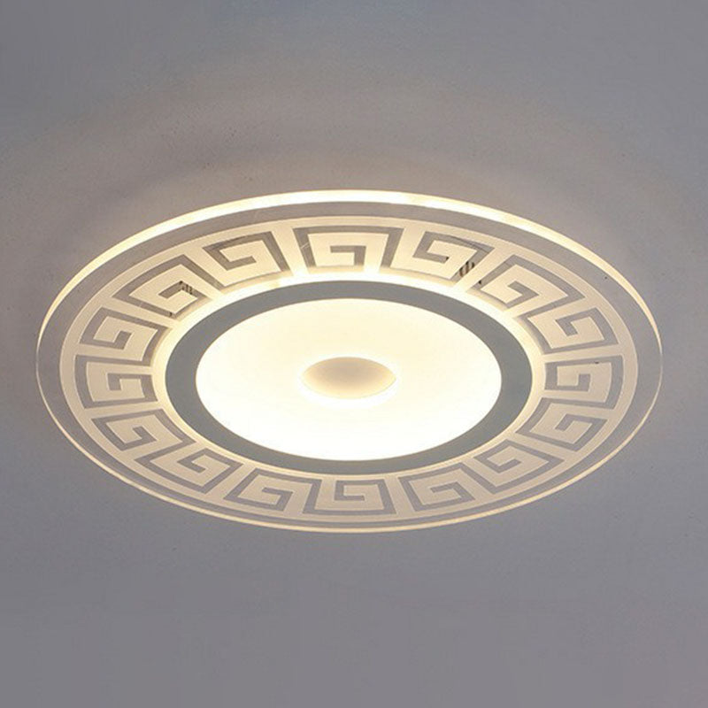 Acrylic GreekKey Ceiling Fixture