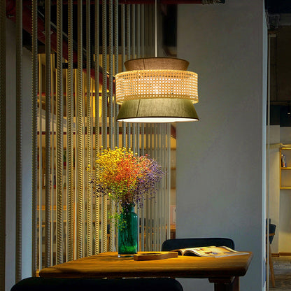 RietGlans Hanglamp – Een stralend en elegant ontwerp van rotan