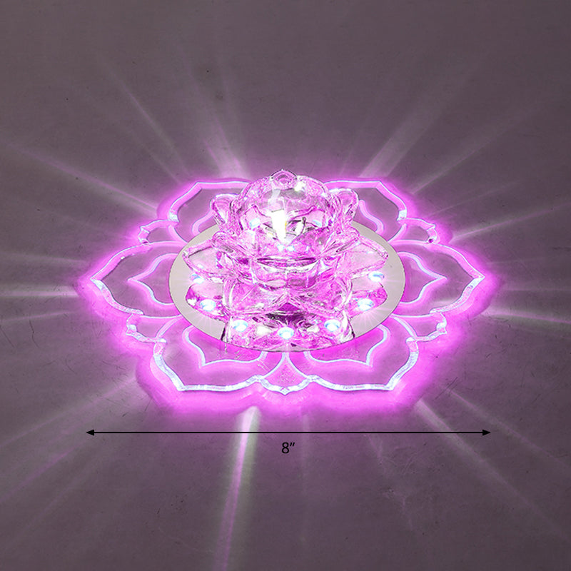 KristalBloei - LED Plafondlamp met Bloesempatroon