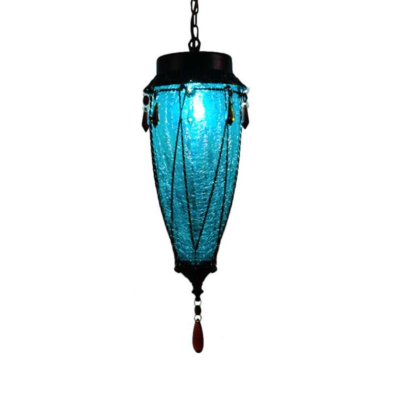 KleurVorm - Vintage Hanglamp in Rood, Geel, Blauw Glas