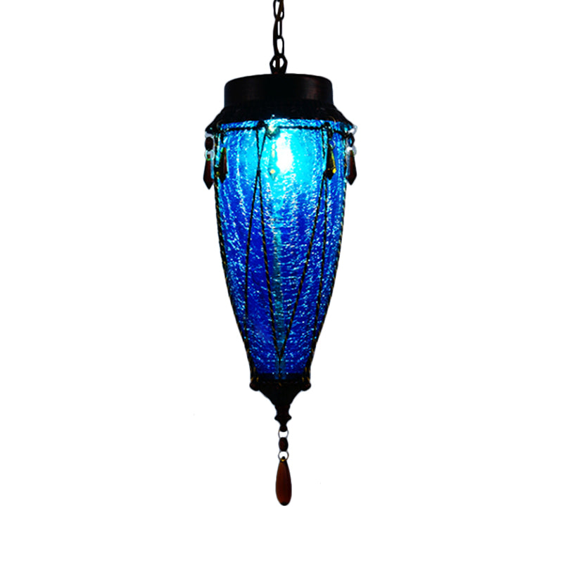 KleurVorm - Vintage Hanglamp in Rood, Geel, Blauw Glas