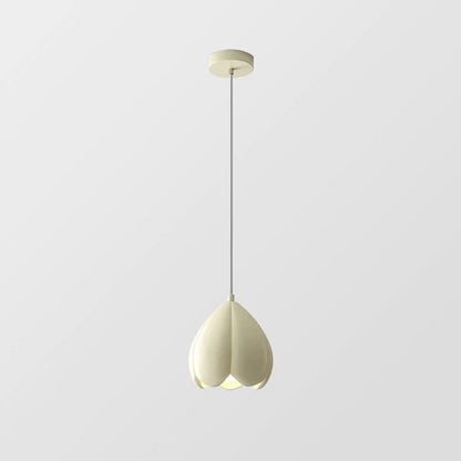 Crèmekleurige Hanglamp in Franse Stijl – Rustiek en Natuur-Inspired Design