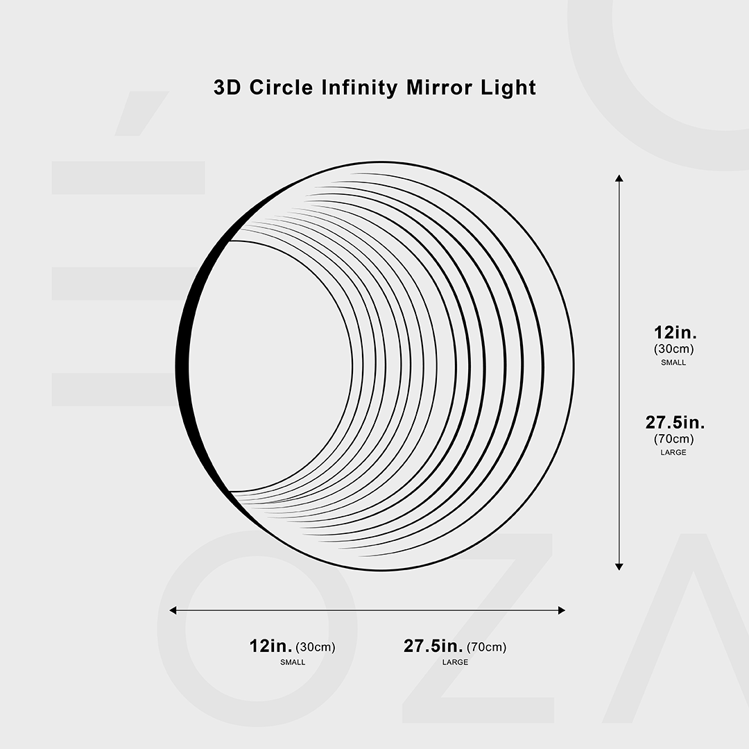 CirkelSpiegelLicht – 3D Infinity Wandlamp