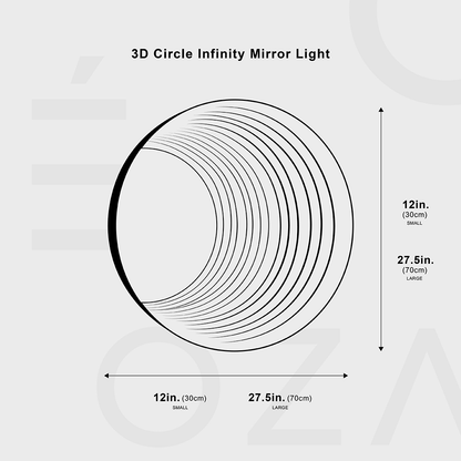 CirkelSpiegelLicht – 3D Infinity Wandlamp