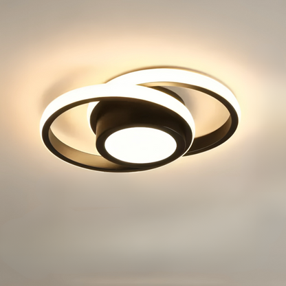 DuoRing - Creatieve LED Plafondlamp met Twee Ringen