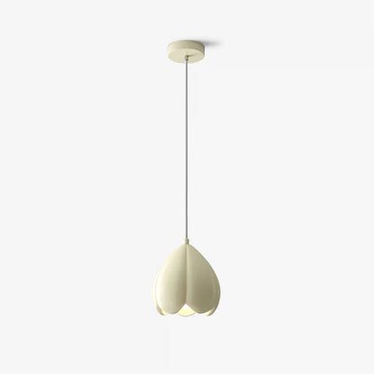 Crèmekleurige Hanglamp in Franse Stijl – Rustiek en Natuur-Inspired Design