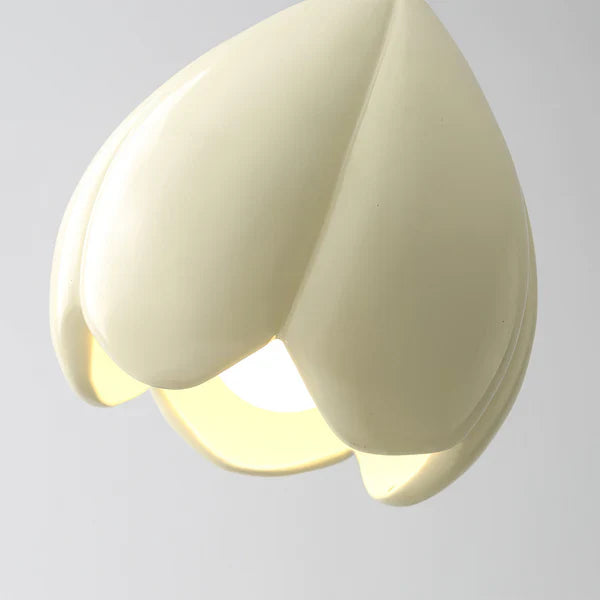 Crèmekleurige Hanglamp in Franse Stijl – Rustiek en Natuur-Inspired Design