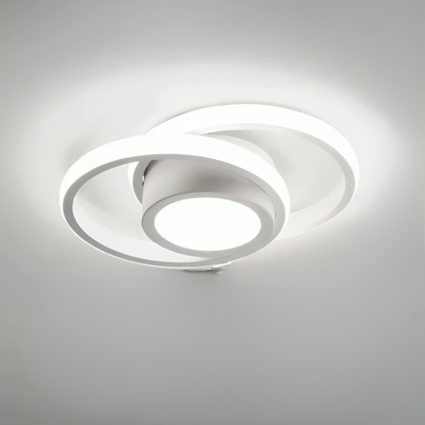 DuoRing - Creatieve LED Plafondlamp met Twee Ringen