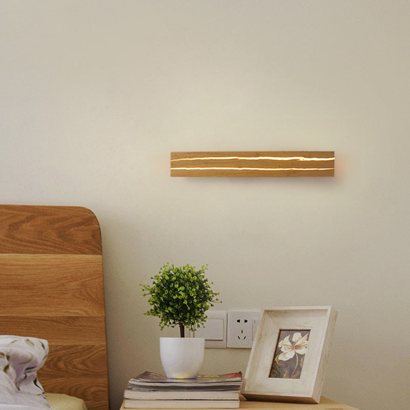 Orr Houten LED Wandlamp - Eenvoudig en Elegant voor Eetkamer/Slaapkamer