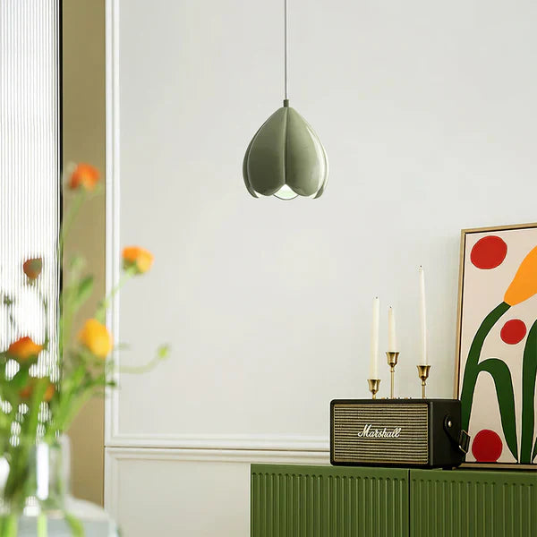 Crèmekleurige Hanglamp in Franse Stijl – Rustiek en Natuur-Inspired Design