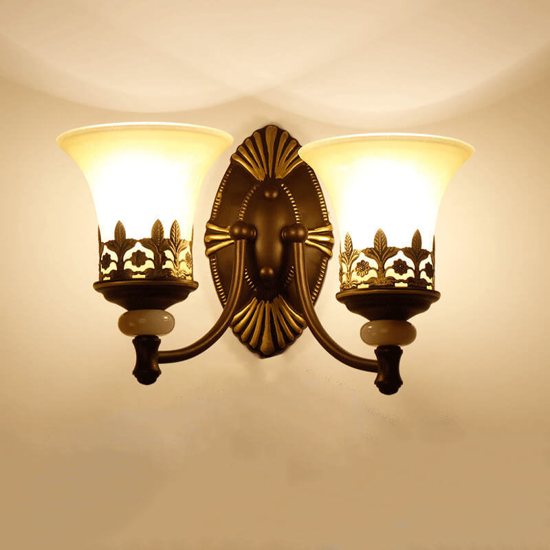 RetroLicht - Wandlamp met Dubbele Klassieke Lampenkappen