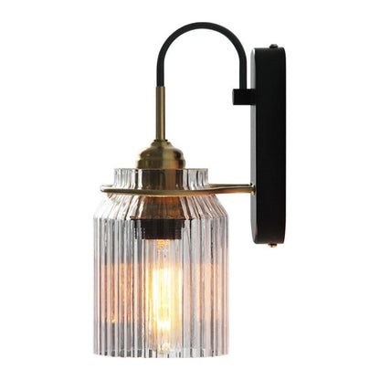 VintageSchijn - Stijlvolle Wandlamp met Geëngineerd Glas