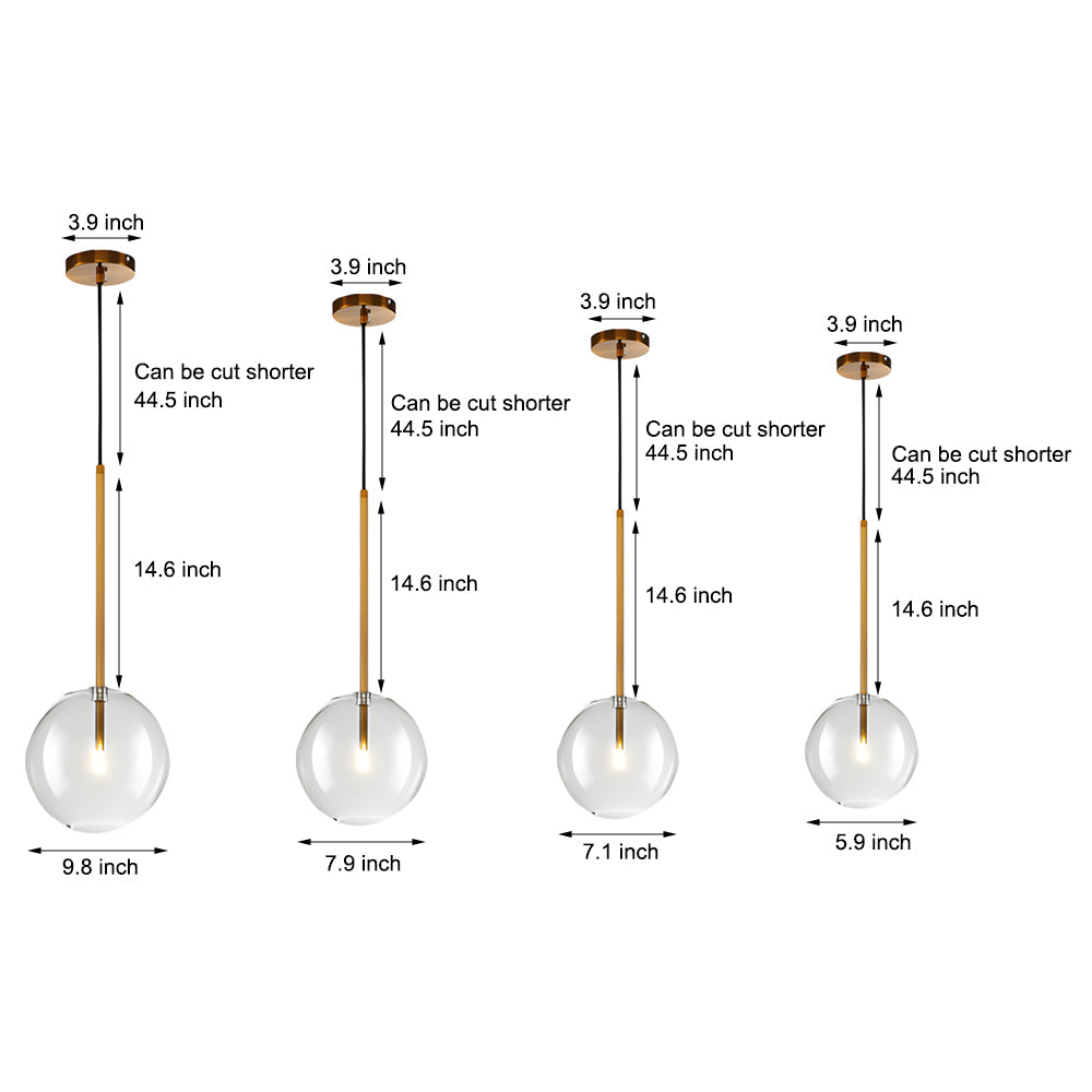 BolloGlas - Strakke Glazen Bol Hanglamp voor Stijlvolle Verlichting