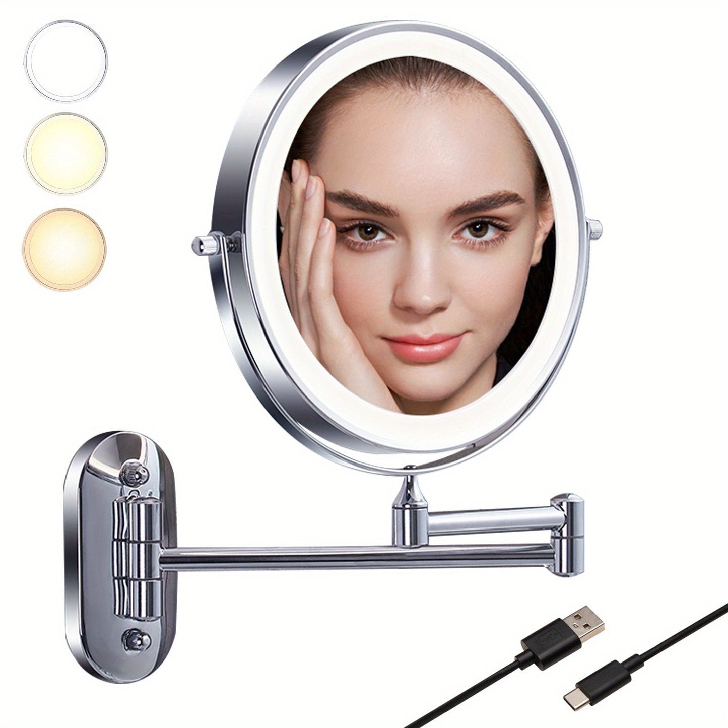 ZichtPracht - LED Make-up Spiegel - Vergroting & Dimbare Verlichting