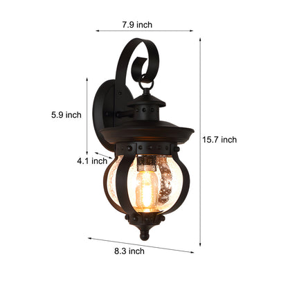 BoogLantaarn - LED Buitenwandlamp met Gebogen Arm