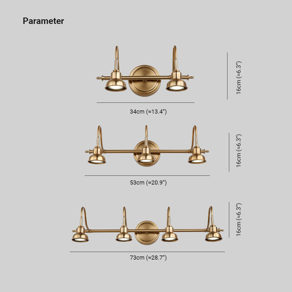 GoudenAurora - Vintage Ronde Wandlamp met LED