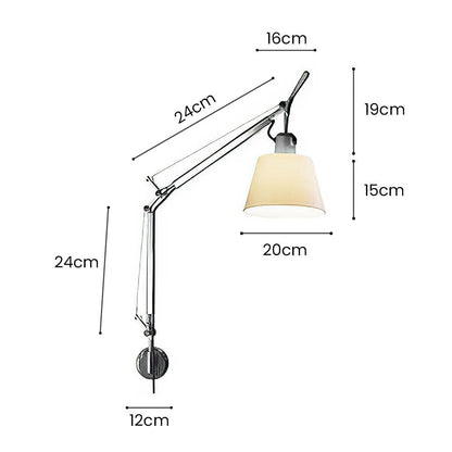 FlexiZilver - Draaibare Zilveren Wandlamp