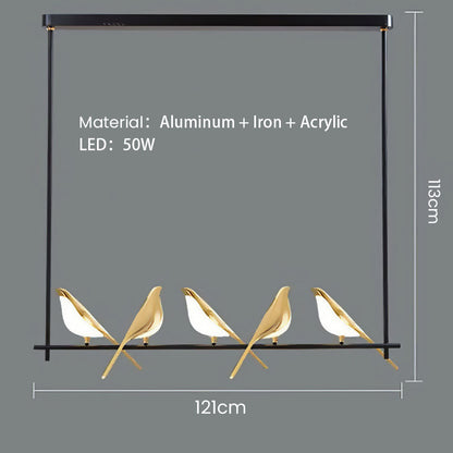 Creatieve Vogel LED Hanglamp met Cirkelvormige Slinger