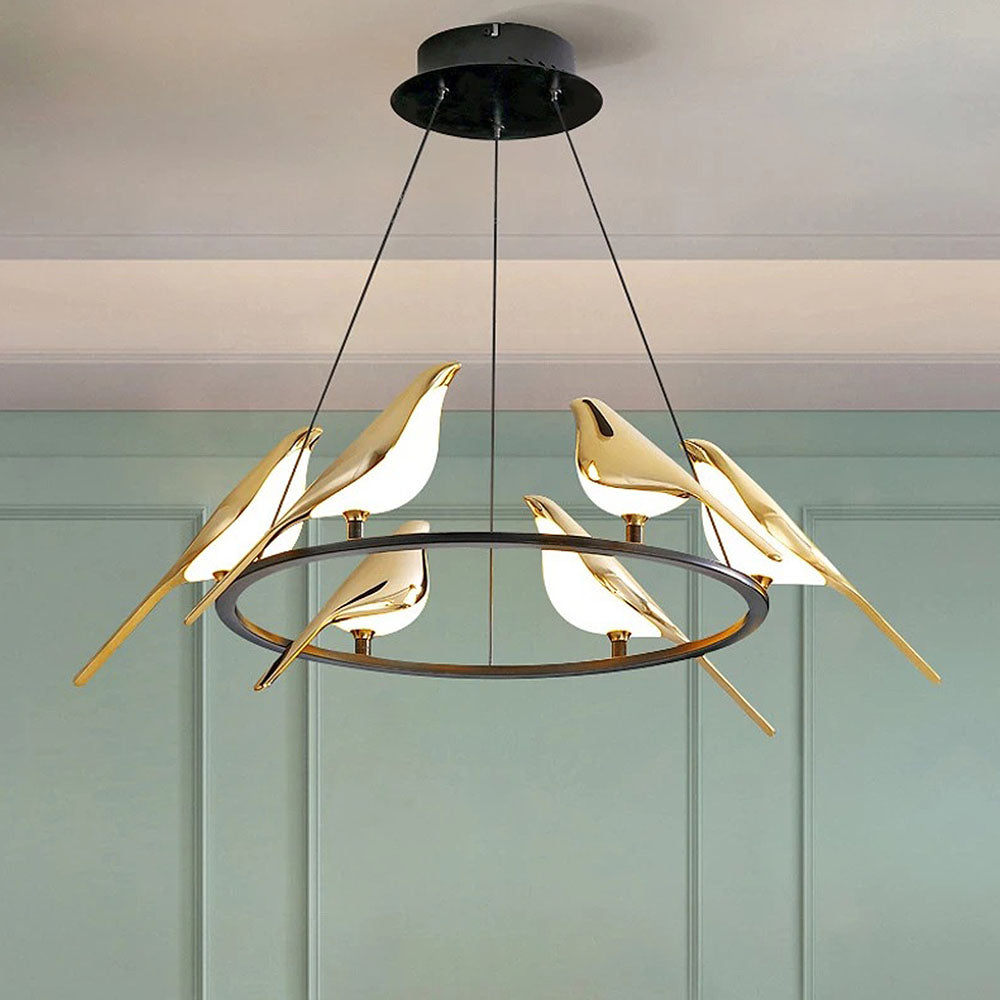 Creatieve Vogel LED Hanglamp met Cirkelvormige Slinger