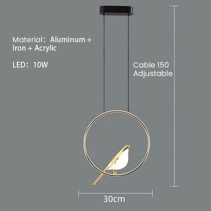 Creatieve Vogel LED Hanglamp met Cirkelvormige Slinger