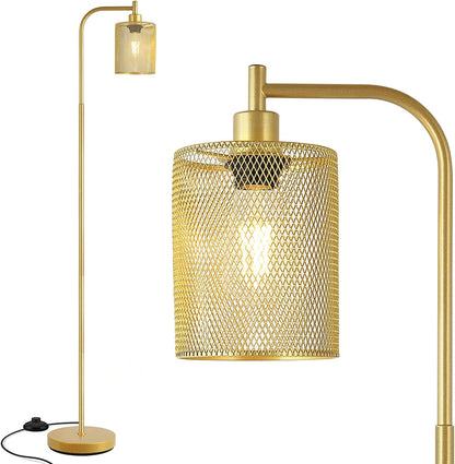 IndustrieGoud - Stoere Gouden Vloerlamp