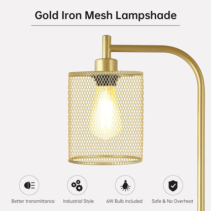 IndustrieGoud - Stoere Gouden Vloerlamp