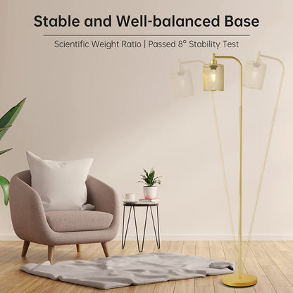 IndustrieGoud - Stoere Gouden Vloerlamp