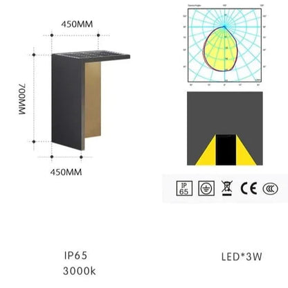 SolarBlok - Stijlvolle Solar Buitenlamp met Blokontwerp