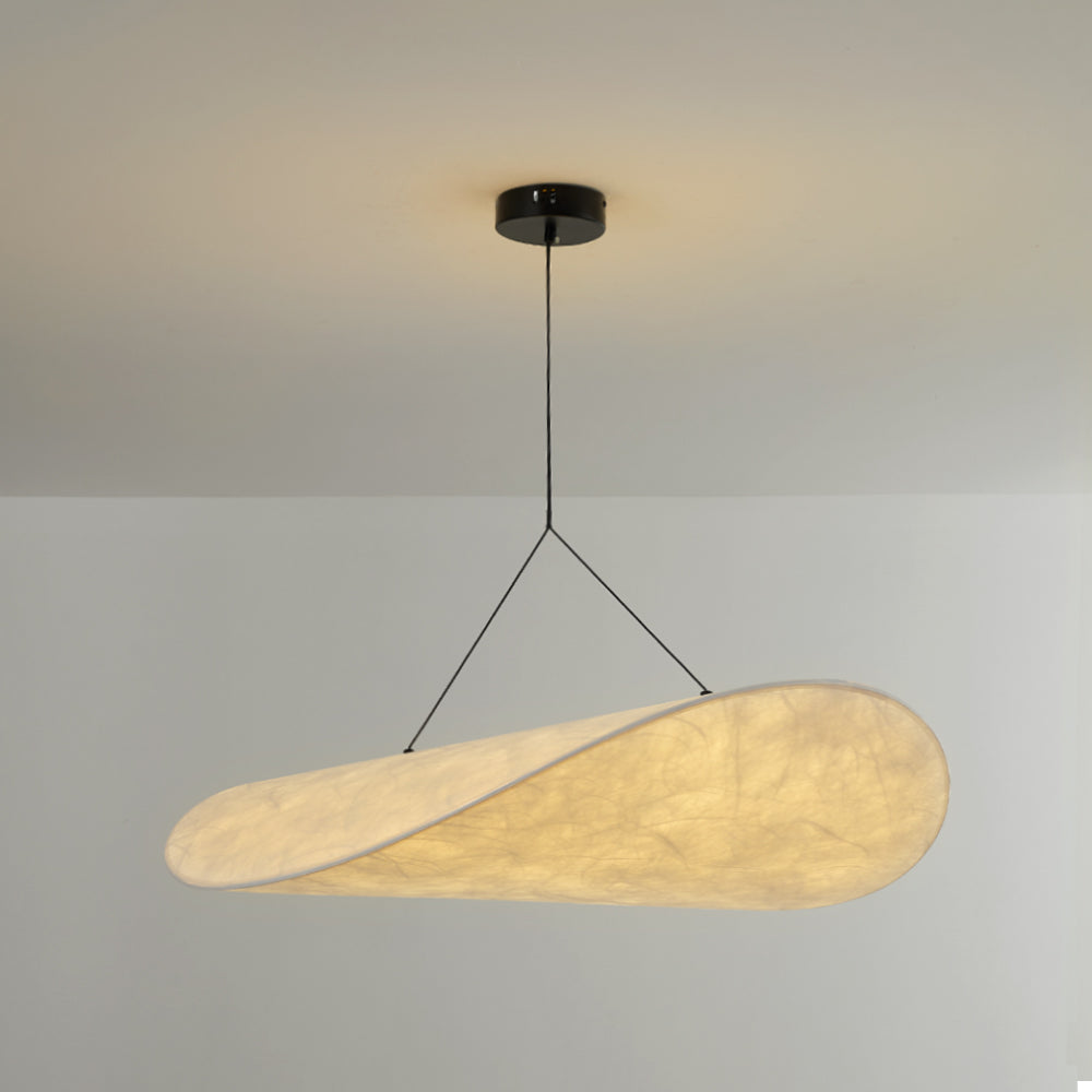 RenéeLux LED Hanglamp in Metaal en Witte Kunstzijde