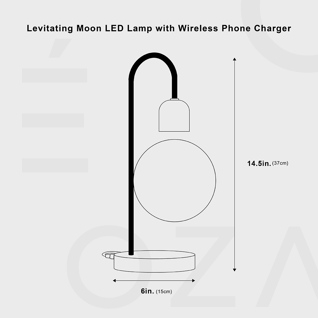 MoonLight - LED Lamp met Ingebouwde Draadloze Oplader