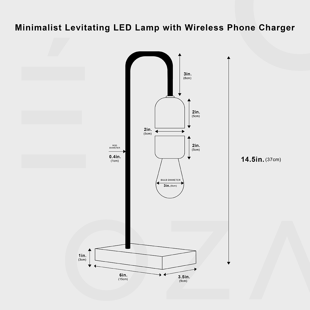 OplaadLicht - Zwevende LED Lamp met Draadloze Oplader