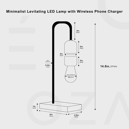 OplaadLicht - Zwevende LED Lamp met Draadloze Oplader