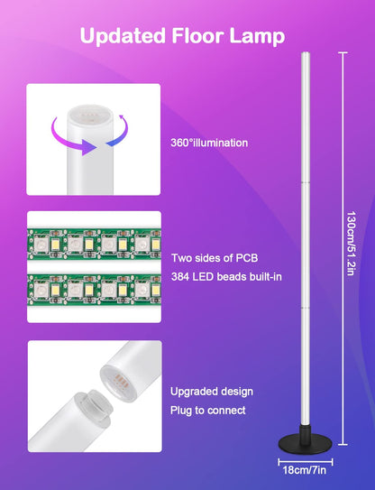 OmniHoek - Hoeklamp met 360° LED Verlichting